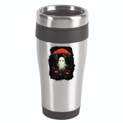 Halloween Cottagecore Ghost Mushroom Spooky 16oz Travel Tumbler