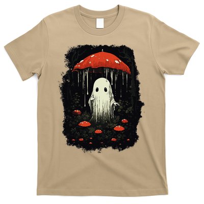 Halloween Cottagecore Ghost Mushroom Spooky T-Shirt