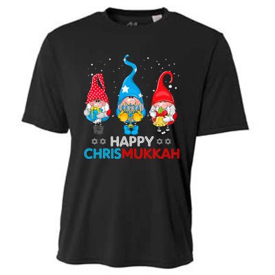 Happy Chrismukkah Gnomes Christmas Hanukkah Jewish Holiday  Cooling Performance Crew T-Shirt