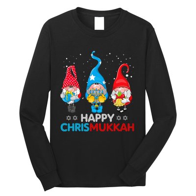 Happy Chrismukkah Gnomes Christmas Hanukkah Jewish Holiday  Long Sleeve Shirt