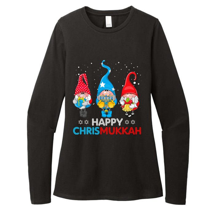 Happy Chrismukkah Gnomes Christmas Hanukkah Jewish Holiday  Womens CVC Long Sleeve Shirt