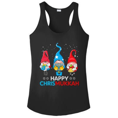 Happy Chrismukkah Gnomes Christmas Hanukkah Jewish Holiday  Ladies PosiCharge Competitor Racerback Tank