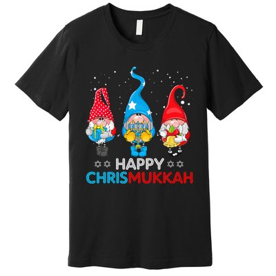 Happy Chrismukkah Gnomes Christmas Hanukkah Jewish Holiday  Premium T-Shirt