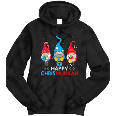 Happy Chrismukkah Gnomes Christmas Hanukkah Jewish Holiday  Tie Dye Hoodie