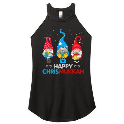 Happy Chrismukkah Gnomes Christmas Hanukkah Jewish Holiday  Women's Perfect Tri Rocker Tank