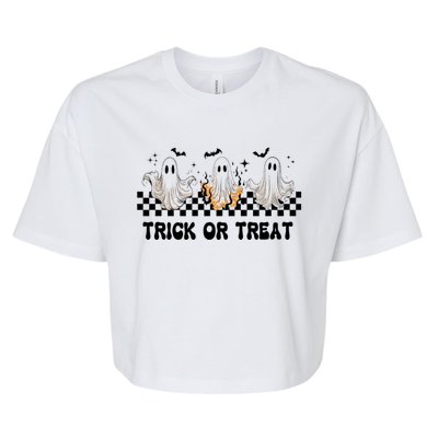 Halloween Cute Ghoul Ghost Trick Or Treat Spooky Matching Team Bella+Canvas Jersey Crop Tee