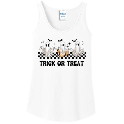 Halloween Cute Ghoul Ghost Trick Or Treat Spooky Matching Team Ladies Essential Tank