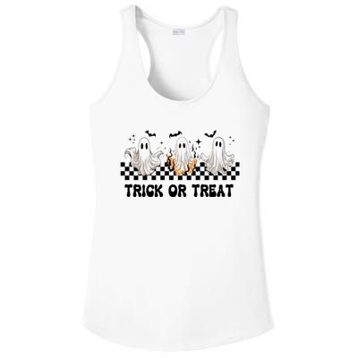 Halloween Cute Ghoul Ghost Trick Or Treat Spooky Matching Team Ladies PosiCharge Competitor Racerback Tank