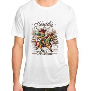 Howdy Christmas Gingerbread Man Cowboy Ride Horse Western Adult ChromaSoft Performance T-Shirt