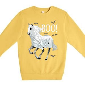 Horse Cosplay Ghost Boo Horse Ghost Halloween Premium Crewneck Sweatshirt