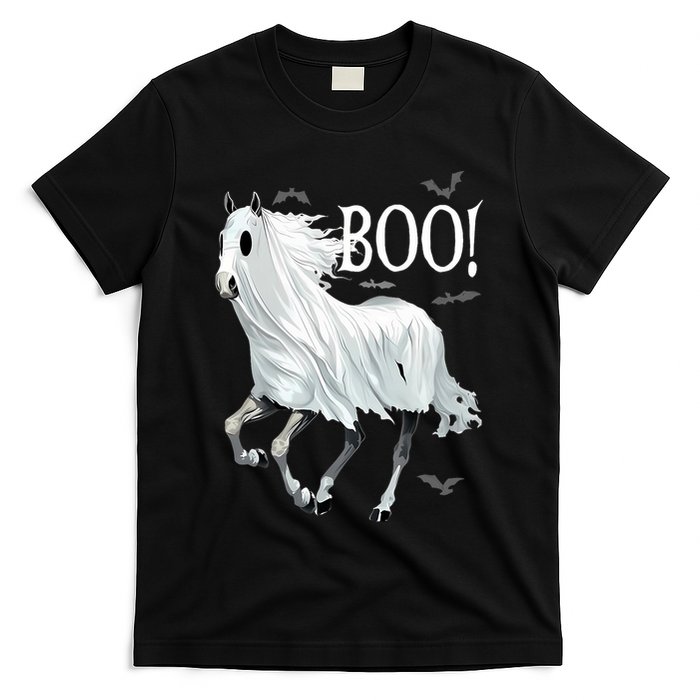 Horse Cosplay Ghost Boo Horse Ghost Halloween T-Shirt