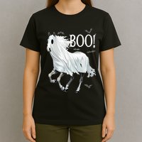 Horse Cosplay Ghost Boo Horse Ghost Halloween T-Shirt