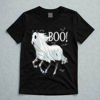 Horse Cosplay Ghost Boo Horse Ghost Halloween T-Shirt