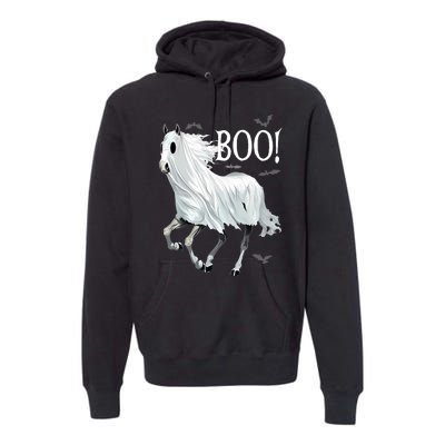 Horse Cosplay Ghost Boo Horse Ghost Halloween Premium Hoodie