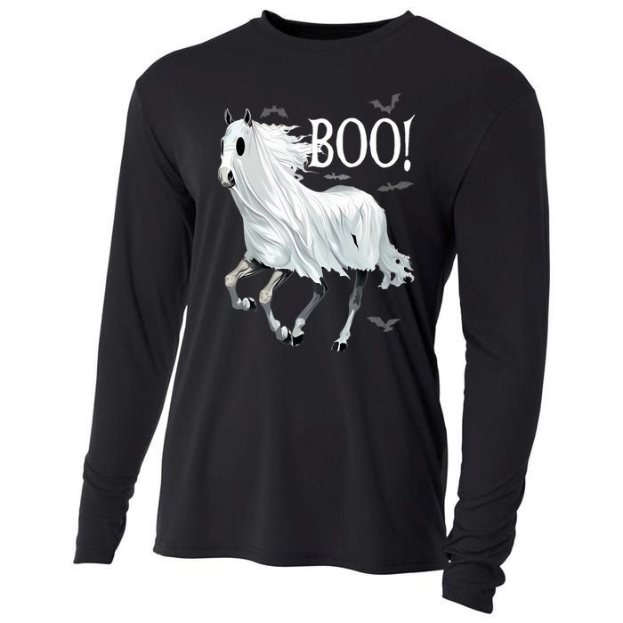 Horse Cosplay Ghost Boo Horse Ghost Halloween Cooling Performance Long Sleeve Crew