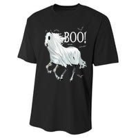 Horse Cosplay Ghost Boo Horse Ghost Halloween Performance Sprint T-Shirt