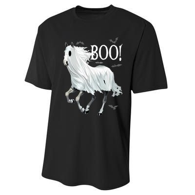 Horse Cosplay Ghost Boo Horse Ghost Halloween Performance Sprint T-Shirt