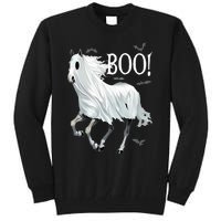 Horse Cosplay Ghost Boo Horse Ghost Halloween Tall Sweatshirt