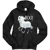 Horse Cosplay Ghost Boo Horse Ghost Halloween Tie Dye Hoodie