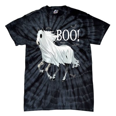 Horse Cosplay Ghost Boo Horse Ghost Halloween Tie-Dye T-Shirt