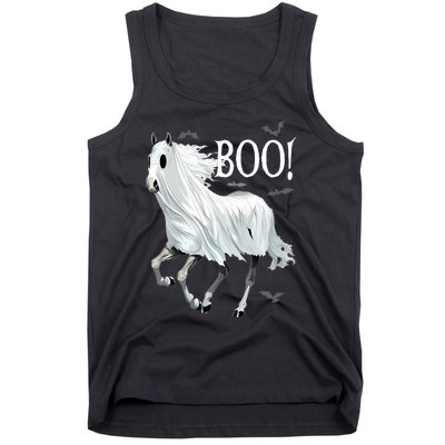 Horse Cosplay Ghost Boo Horse Ghost Halloween Tank Top