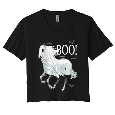 Horse Cosplay Ghost Boo Horse Ghost Halloween Crop Top