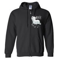 Horse Cosplay Ghost Boo Horse Ghost Halloween Full Zip Hoodie