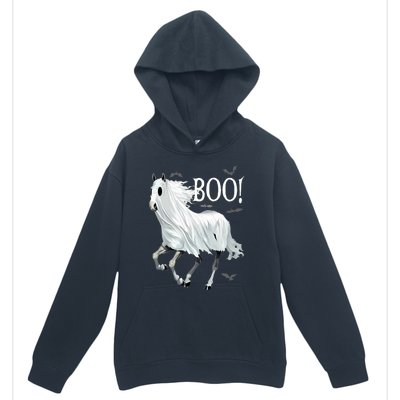 Horse Cosplay Ghost Boo Horse Ghost Halloween Urban Pullover Hoodie