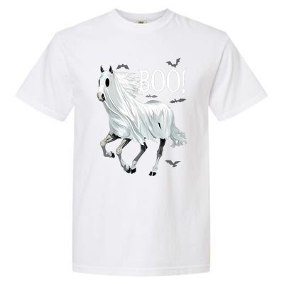 Horse Cosplay Ghost Boo Horse Ghost Halloween Garment-Dyed Heavyweight T-Shirt