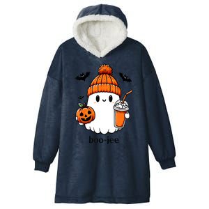 Halloween Cute Ghost Bougie Ghost Boojee Gift Hooded Wearable Blanket