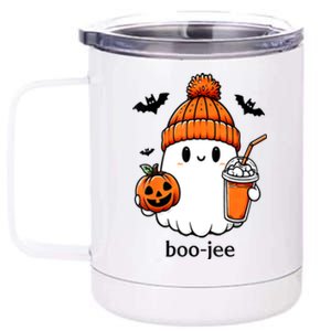 Halloween Cute Ghost Bougie Ghost Boojee Gift 12 oz Stainless Steel Tumbler Cup