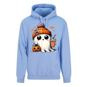 Halloween Cute Ghost Drinking Coffee Ghost Ice Gift Unisex Surf Hoodie