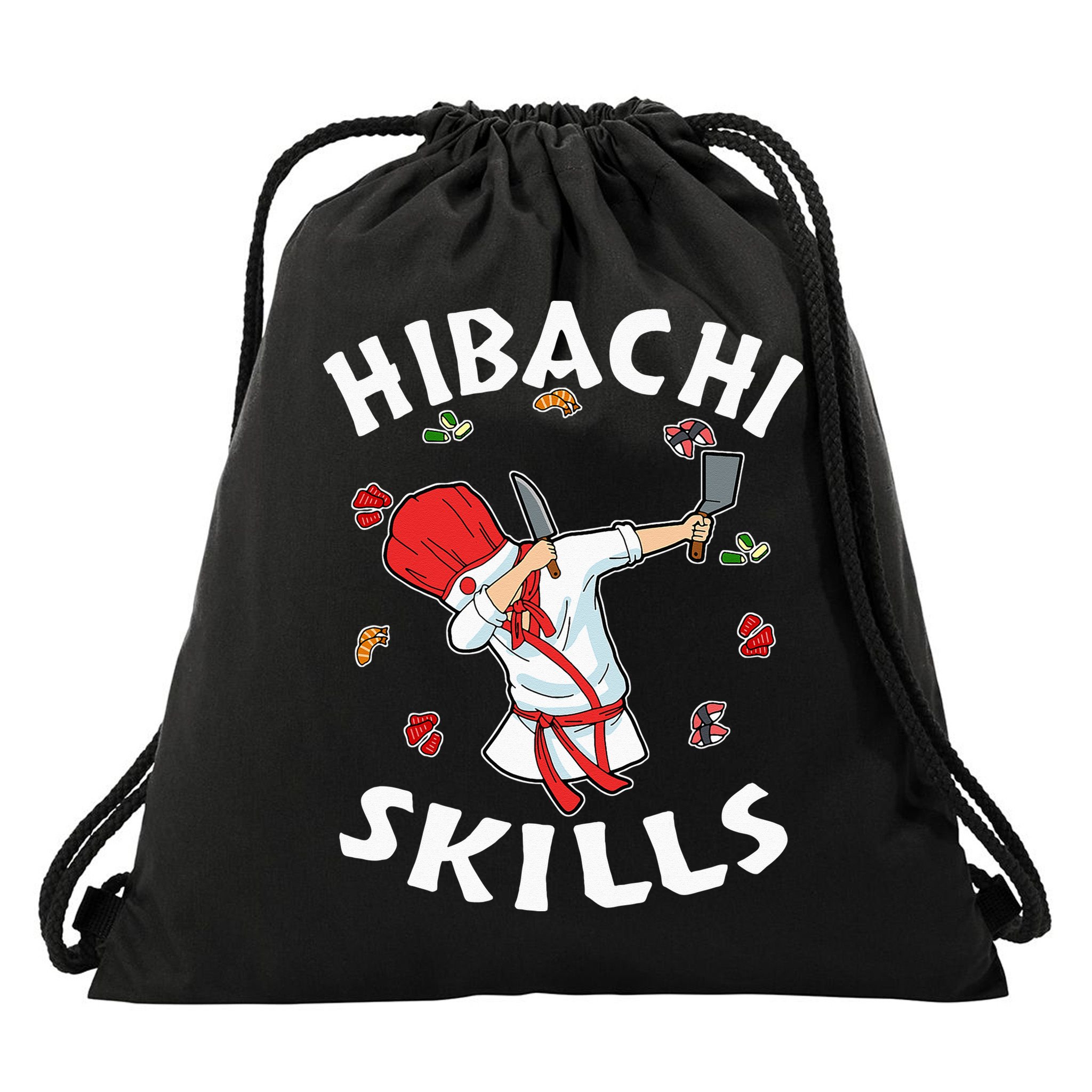Hibachi Connoisseur Gifts Hibachi Chef Costume Hibachi Grill Drawstring Bag