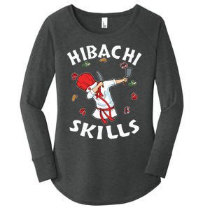 Hibachi Connoisseur Gifts Hibachi Chef Costume Hibachi Grill Women's Perfect Tri Tunic Long Sleeve Shirt