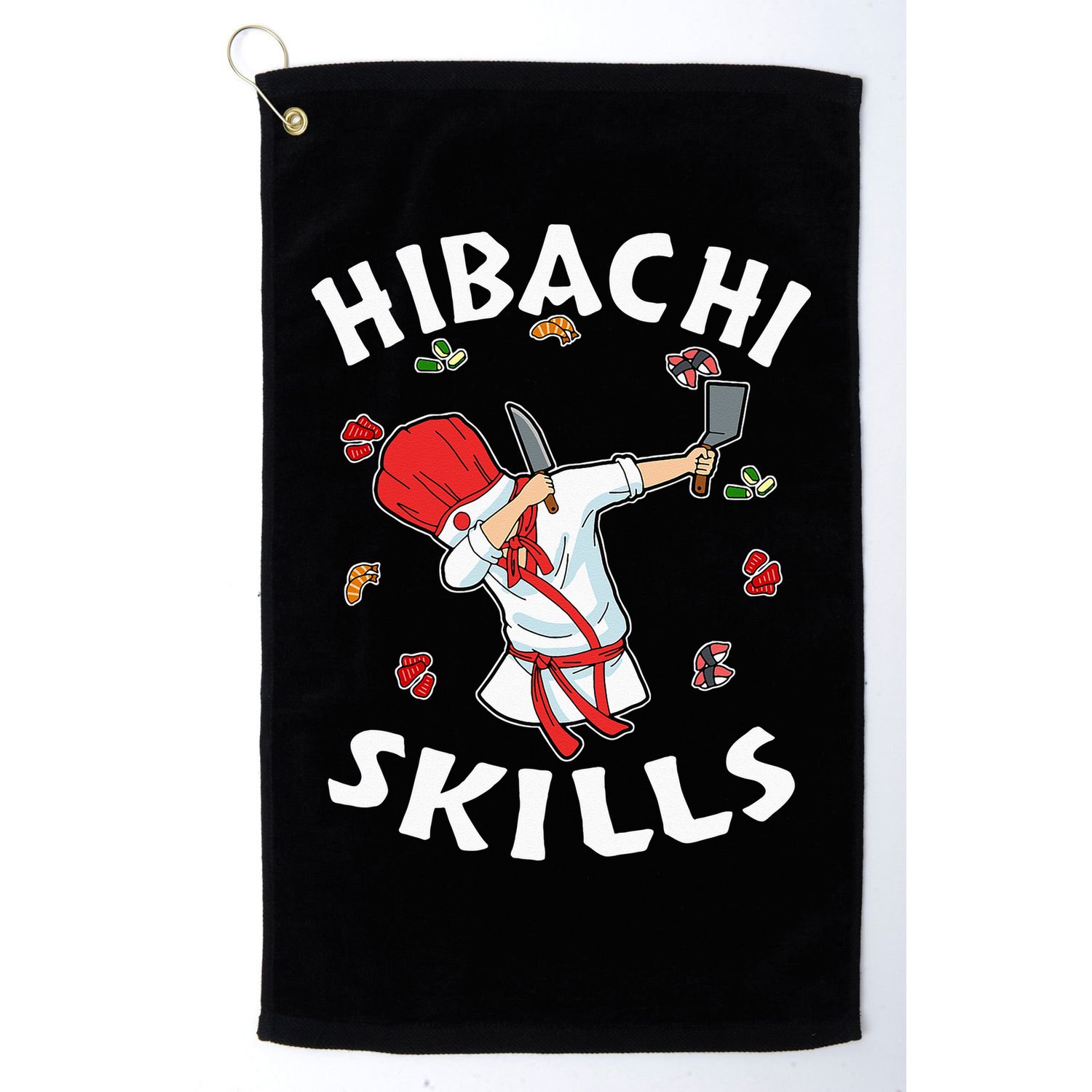 Hibachi Connoisseur Gifts Hibachi Chef Costume Hibachi Grill Golf Towel
