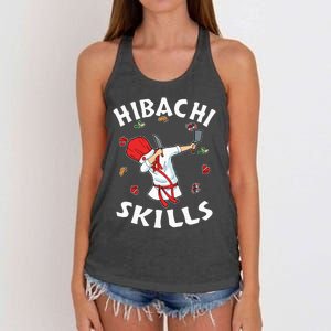 Hibachi Connoisseur Gifts Hibachi Chef Costume Hibachi Grill Women's Knotted Racerback Tank