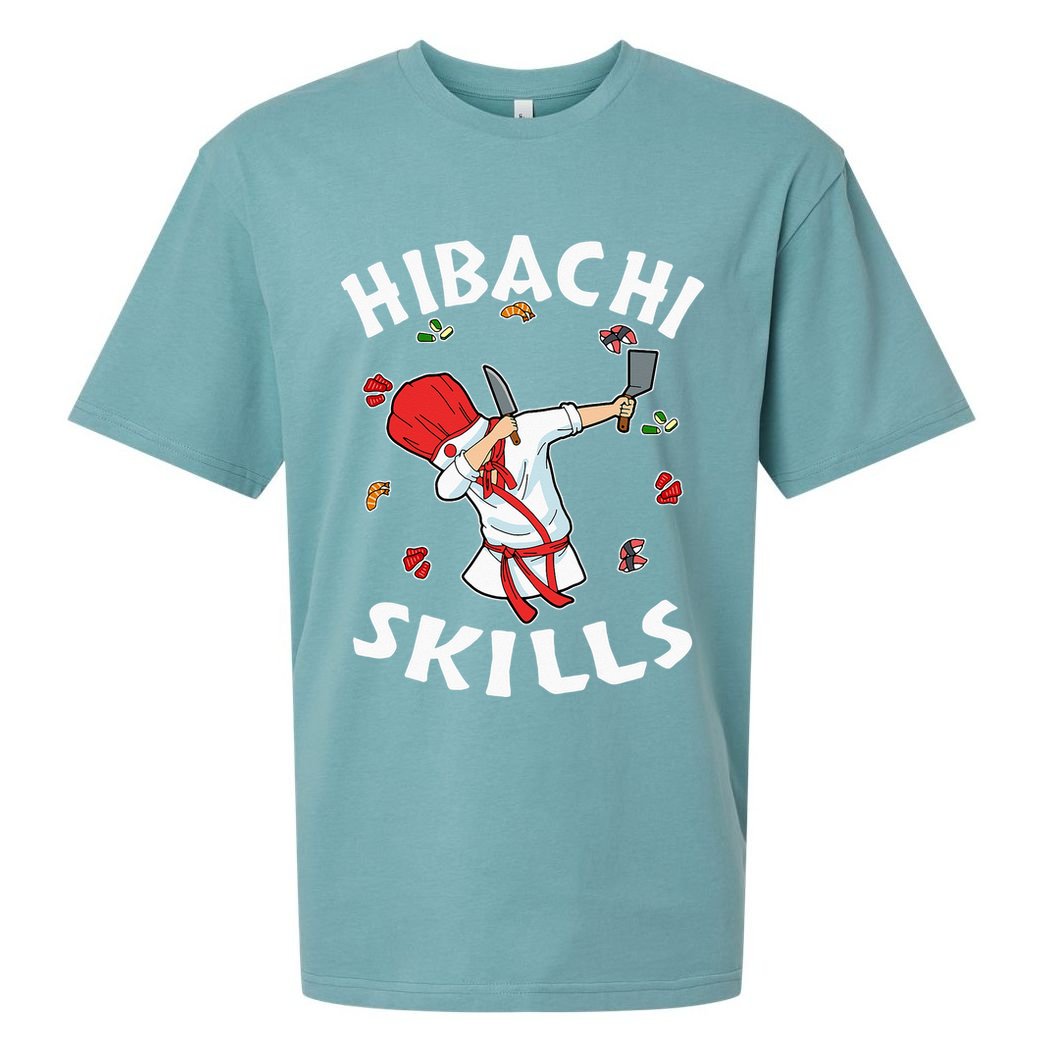 Hibachi Connoisseur Gifts Hibachi Chef Costume Hibachi Grill Sueded Cloud Jersey T-Shirt