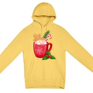 Hot Chocolate Gingerbread Christmas Premium Pullover Hoodie