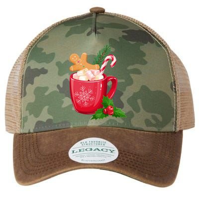 Hot Chocolate Gingerbread Christmas Legacy Tie Dye Trucker Hat