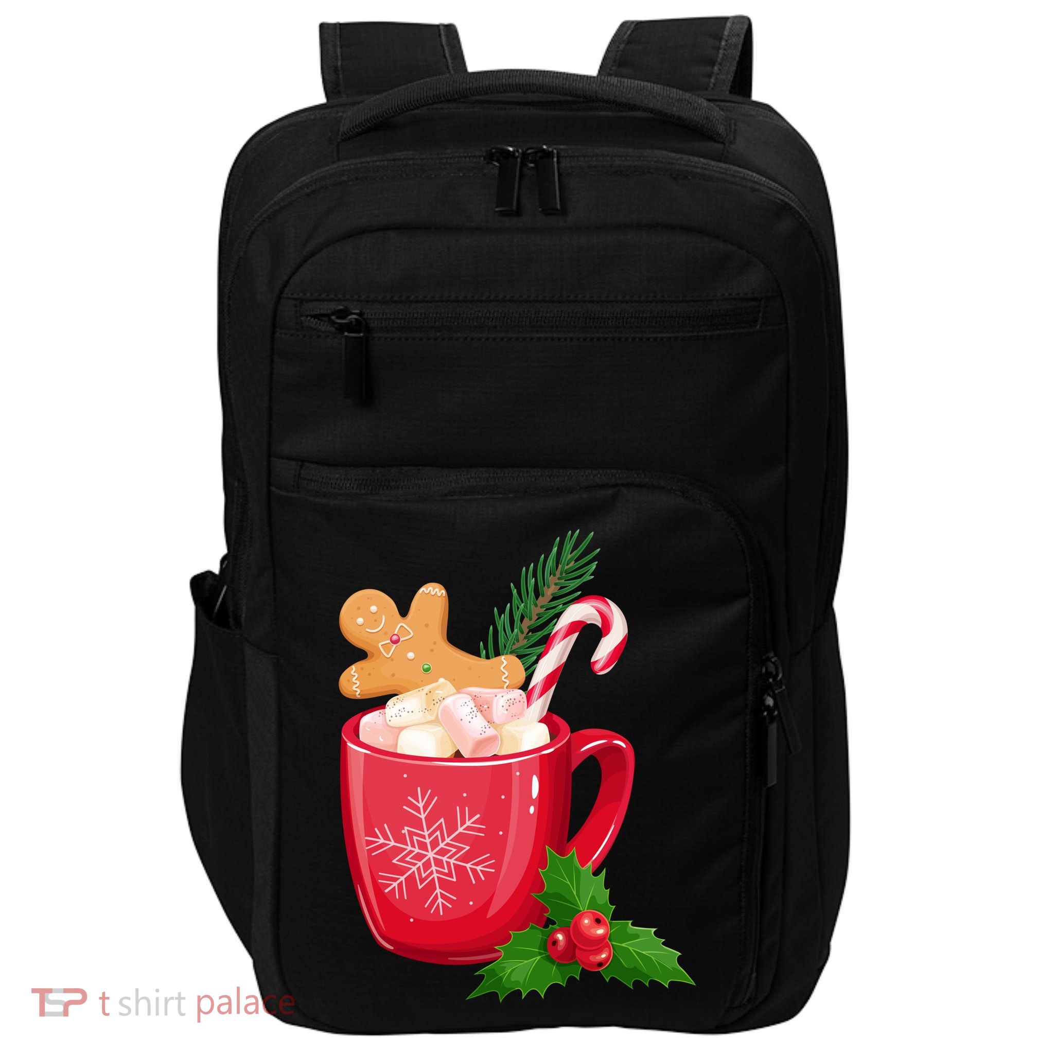 Hot Chocolate Gingerbread Christmas Impact Tech Backpack