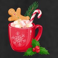 Hot Chocolate Gingerbread Christmas Adult Drive Performance Visor