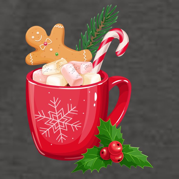 Hot Chocolate Gingerbread Christmas Vector Backpack