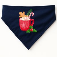 Hot Chocolate Gingerbread Christmas USA-Made Doggie Bandana