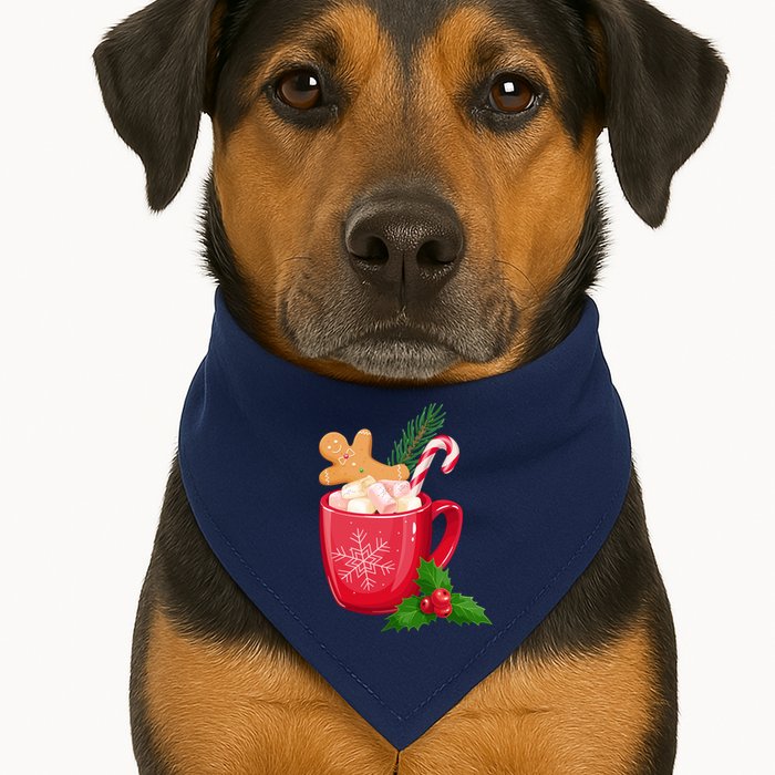 Hot Chocolate Gingerbread Christmas USA-Made Doggie Bandana