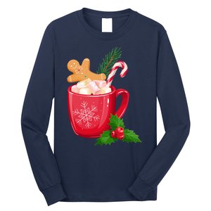 Hot Chocolate Gingerbread Christmas Long Sleeve Shirt