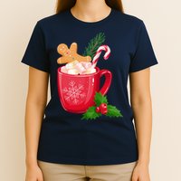 Hot Chocolate Gingerbread Christmas T-Shirt
