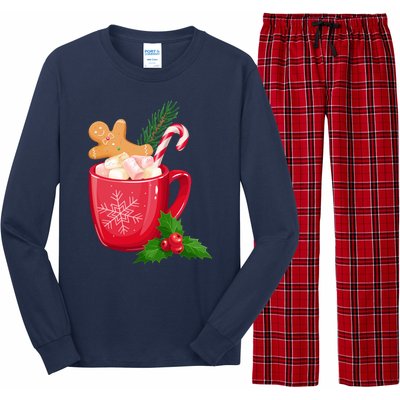 Hot Chocolate Gingerbread Christmas Long Sleeve Pajama Set