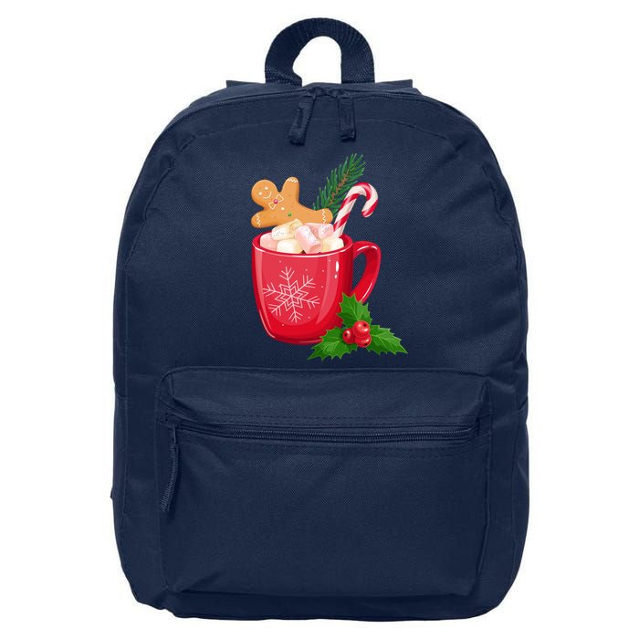 Hot Chocolate Gingerbread Christmas 16 in Basic Backpack