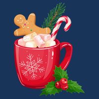 Hot Chocolate Gingerbread Christmas 16 in Basic Backpack