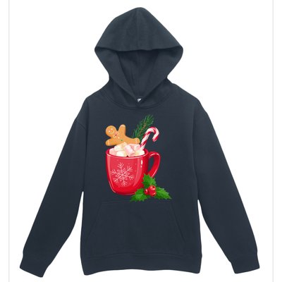 Hot Chocolate Gingerbread Christmas Urban Pullover Hoodie